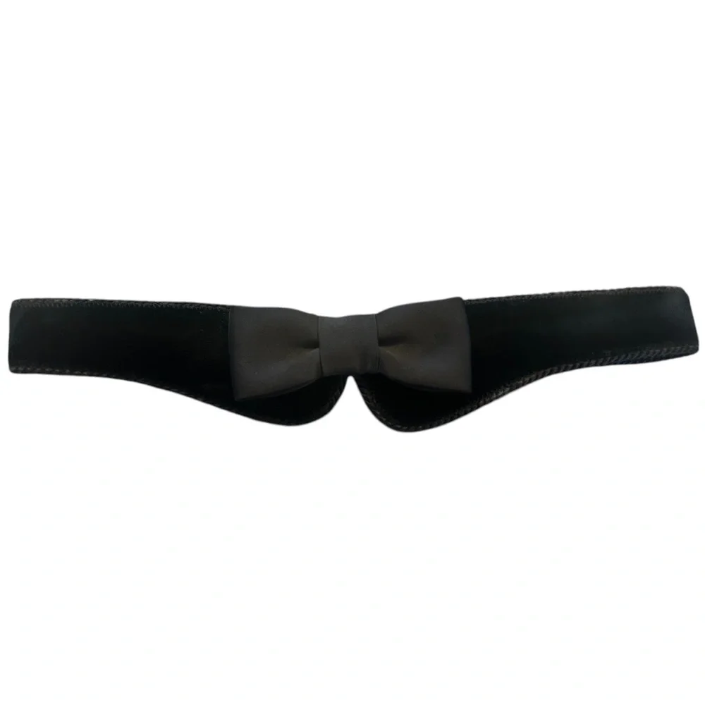 Retro Velvet Vintage Sexy lingerie-like Bow Belt